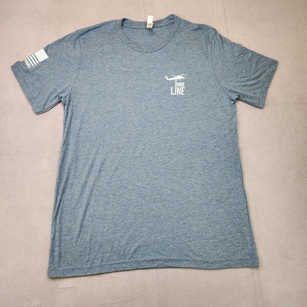 Nine Line Apparel T-Shirt Men's L Short Sleeve Blue American Flag USA Graphic